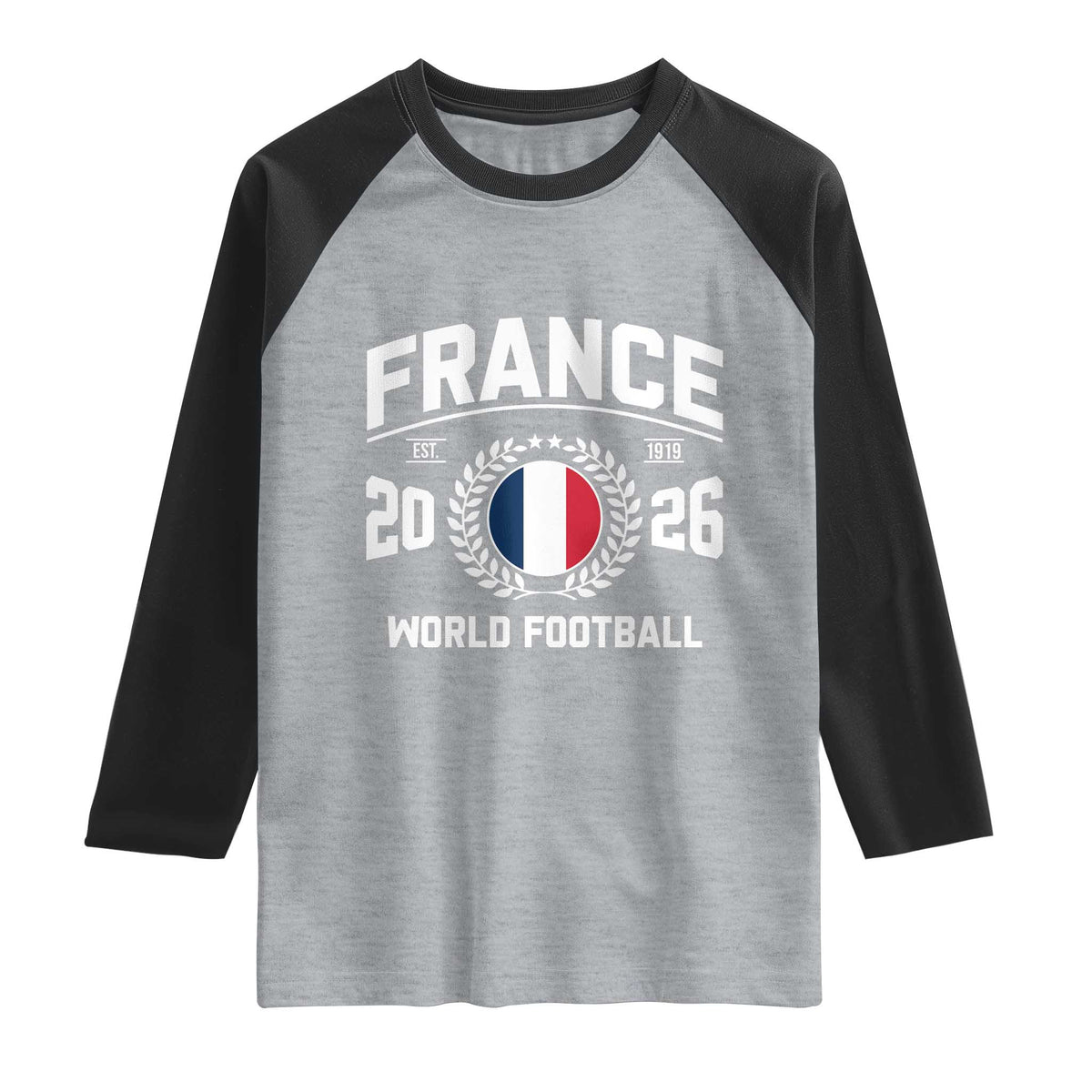 France Soccer Fan French Flag Patriotic Sports Raglan Shirt