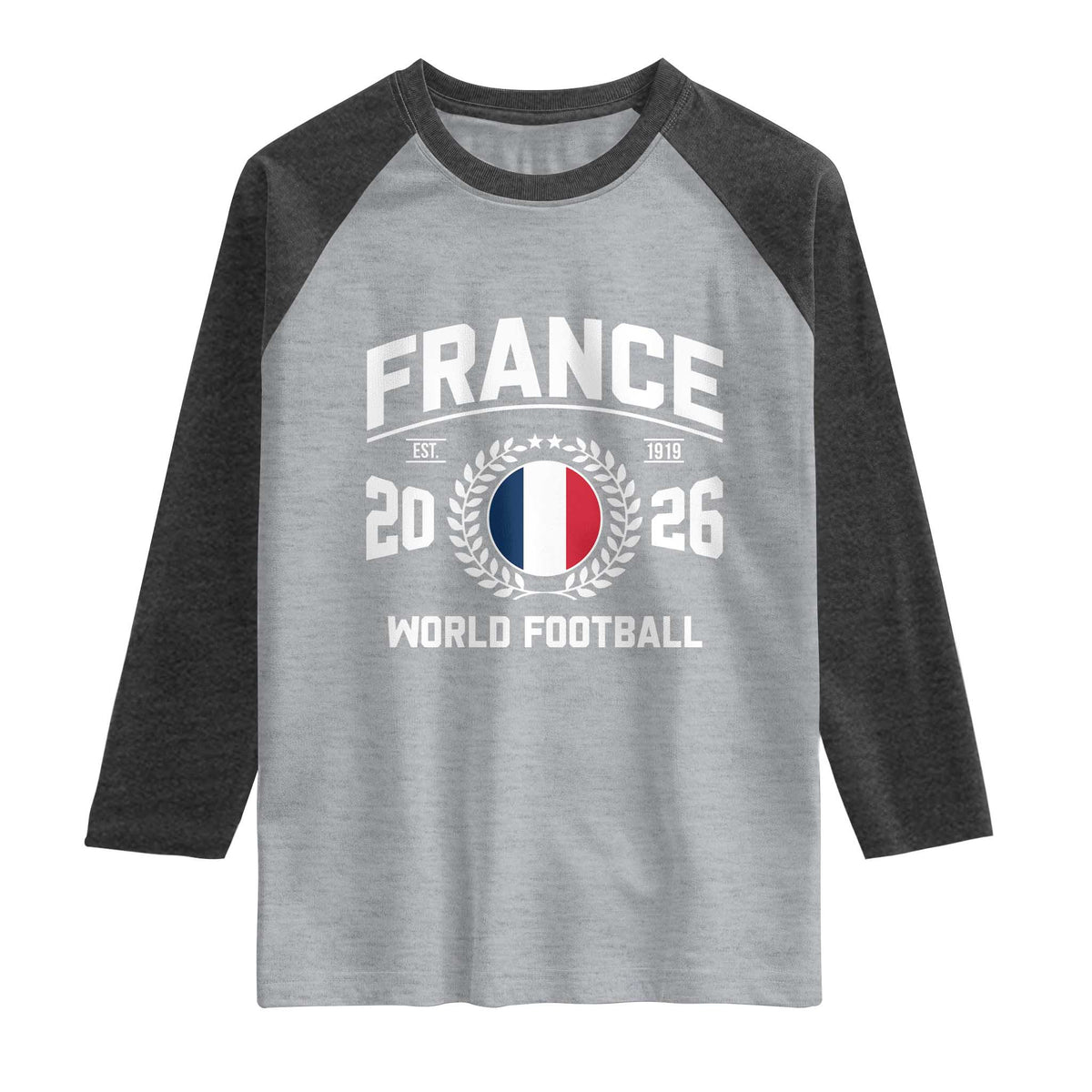 France Soccer Fan French Flag Patriotic Sports Raglan Shirt
