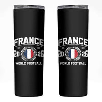France Soccer Fan French Flag Patriotic Sports Skinny Tumbler