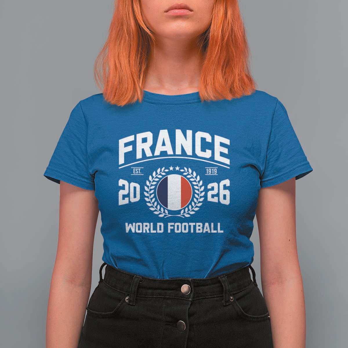 France Soccer Fan French Flag Patriotic Sports T Shirt For Women