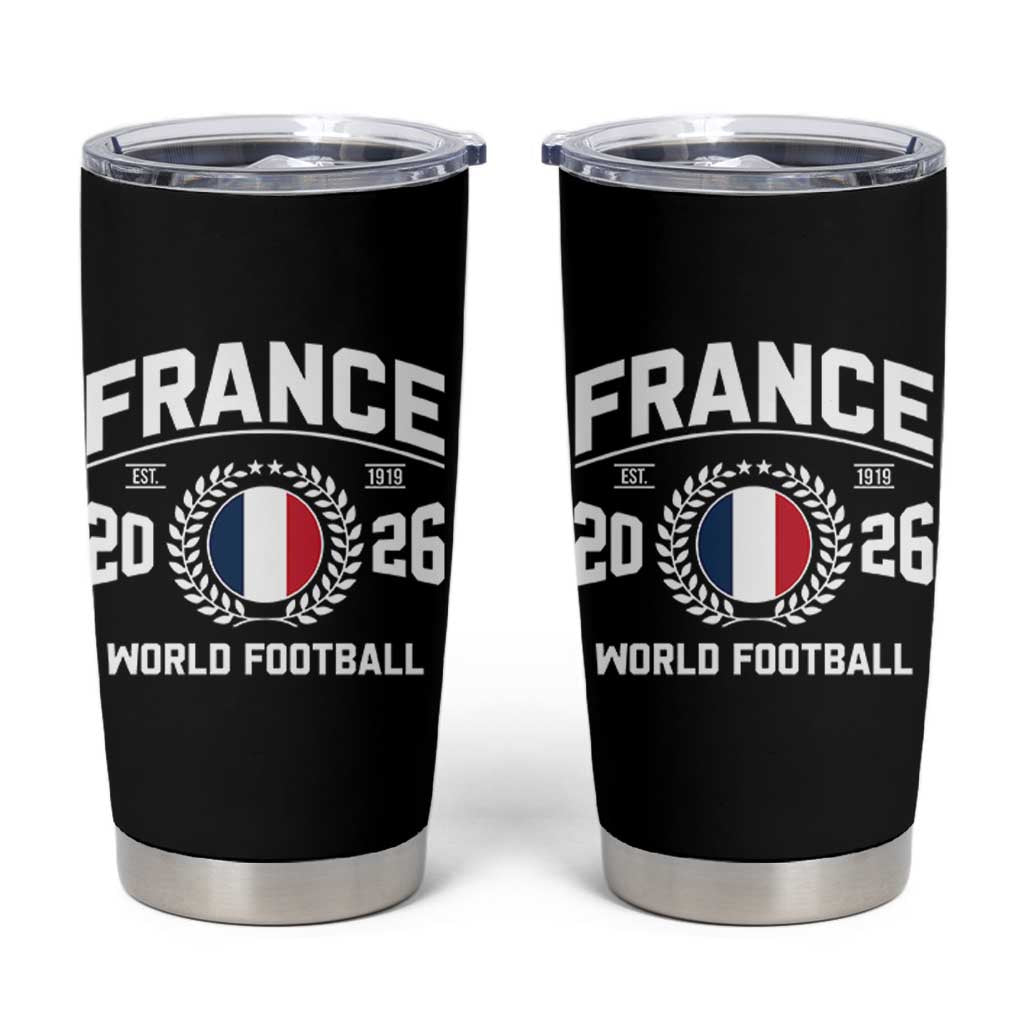 France Soccer Fan French Flag Patriotic Sports Tumbler Cup