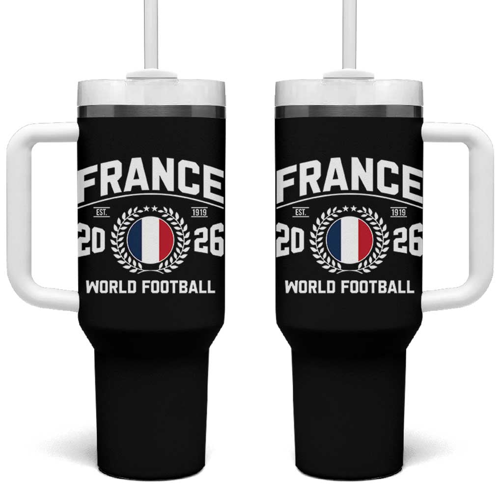 France Soccer Fan French Flag Patriotic Sports Tumbler With Handle
