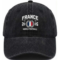 France Soccer Fan French Flag Patriotic Sports Washed Cotton Baseball Cap