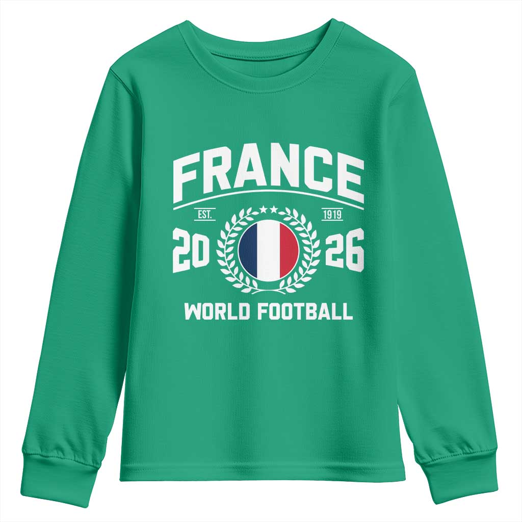 France Soccer Fan French Flag Patriotic Sports Youth Sweatshirt