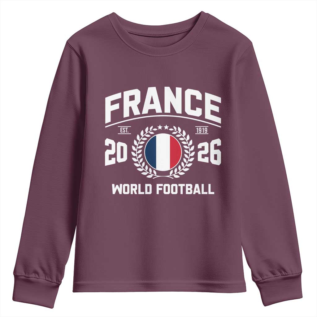 France Soccer Fan French Flag Patriotic Sports Youth Sweatshirt
