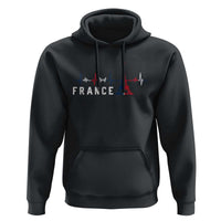 France Paris Heartbeat French Flag Eiffel Tower Souvenir Gift Hoodie