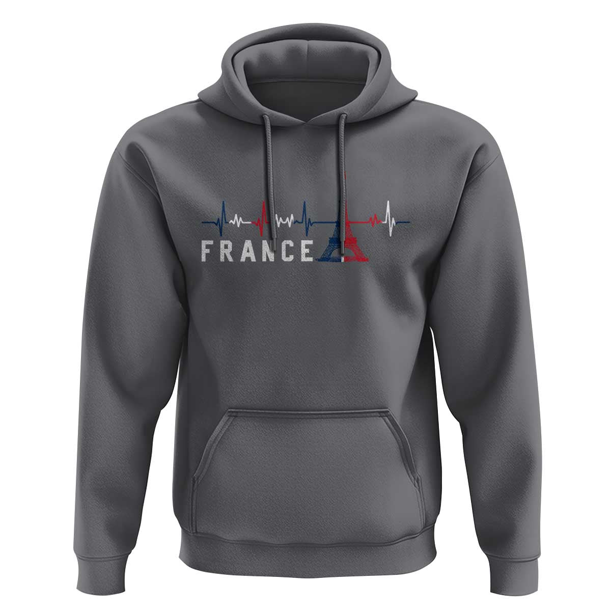 France Paris Heartbeat French Flag Eiffel Tower Souvenir Gift Hoodie