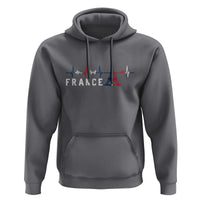 France Paris Heartbeat French Flag Eiffel Tower Souvenir Gift Hoodie