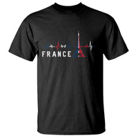 France Paris Heartbeat French Flag Eiffel Tower Souvenir Gift T Shirt