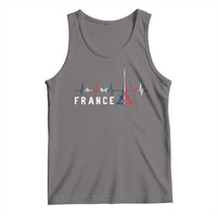 France Paris Heartbeat French Flag Eiffel Tower Souvenir Gift Tank Top