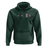 France Heartbeat EKG French Flag Map Hoodie
