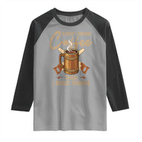 Funny Carpenter Woodworking Raglan Shirt First I Drink Coffe Then I Build Things - Wonder Print Shop