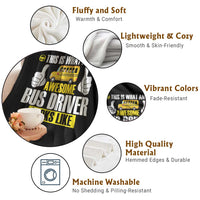 Funny School Bus Driver Throw Blanket This Is What An Awesome Bus Driver Looks Like - Wonder Print Shop