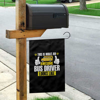 Funny School Bus Driver Garden Flag This Is What An Awesome Bus Driver Looks Like - Wonder Print Shop