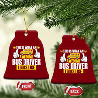 Funny School Bus Driver Ceramic Ornament This Is What An Awesome Bus Driver Looks Like - Wonder Print Shop