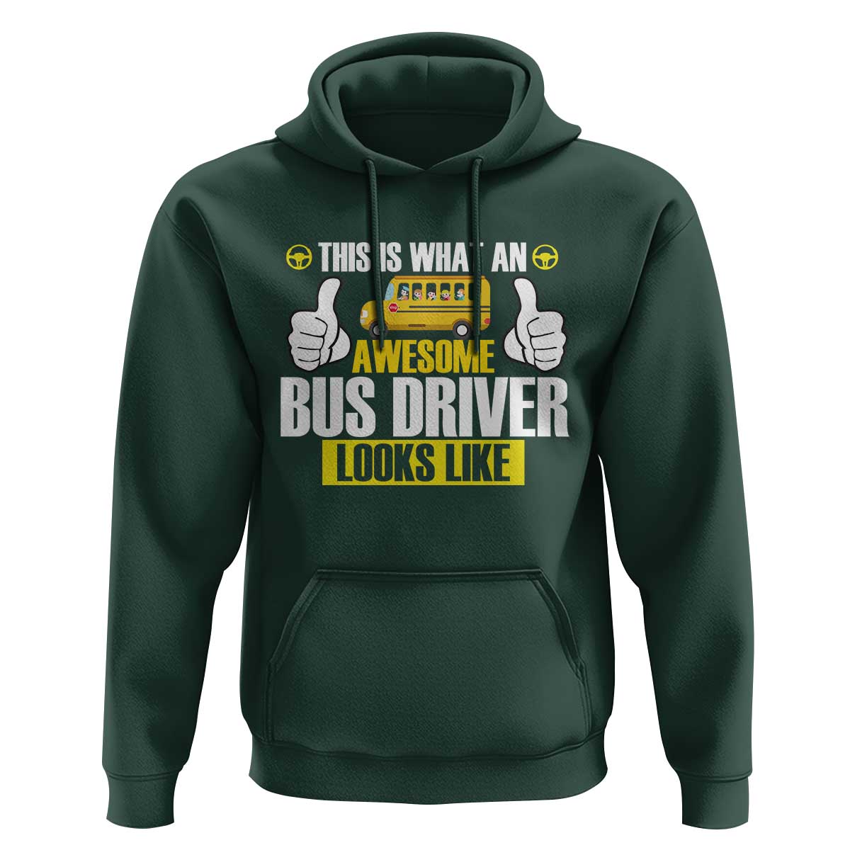 Funny School Bus Driver Hoodie This Is What An Awesome Bus Driver Looks Like - Wonder Print Shop