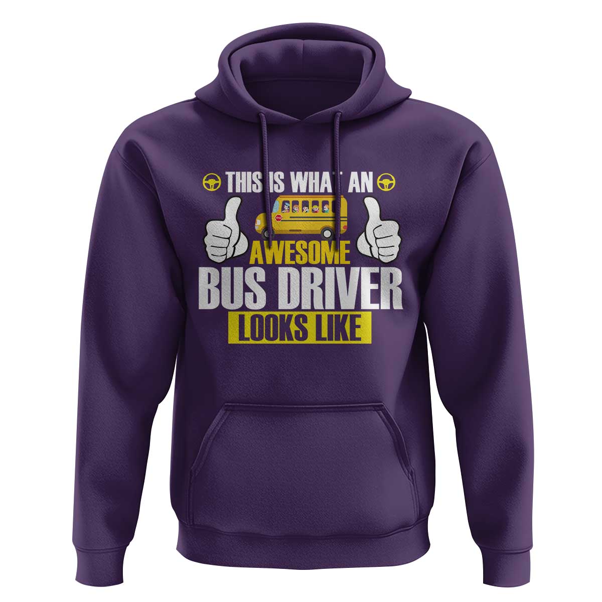 Funny School Bus Driver Hoodie This Is What An Awesome Bus Driver Looks Like - Wonder Print Shop