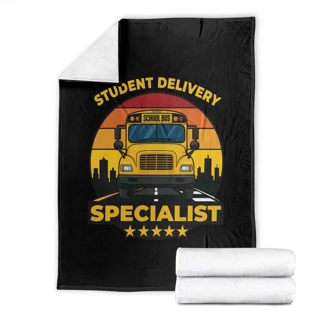 School Bus Driver Throw Blanket Student Delivery Specialist - Wonder Print Shop
