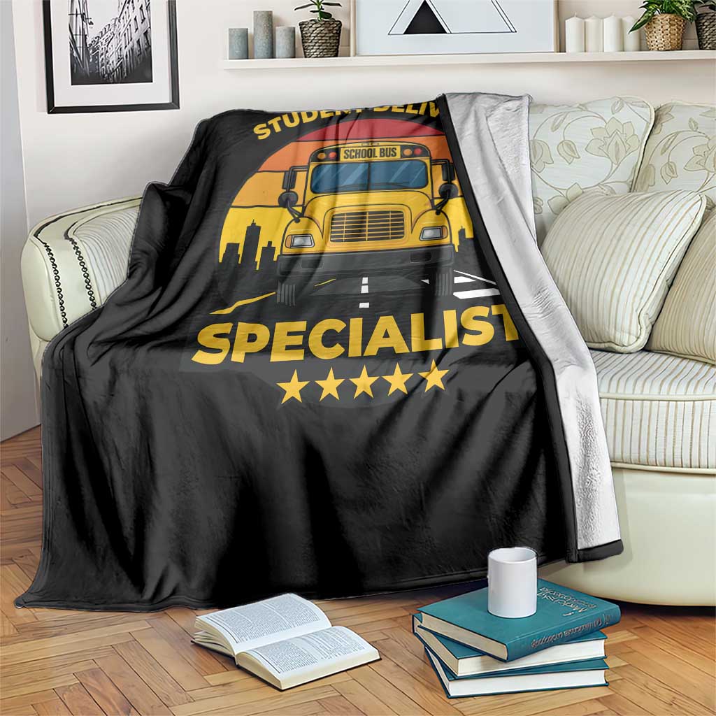 School Bus Driver Throw Blanket Student Delivery Specialist - Wonder Print Shop