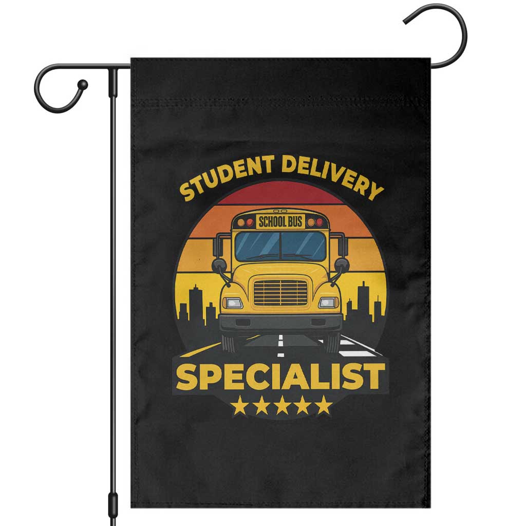 School Bus Driver Garden Flag Student Delivery Specialist - Wonder Print Shop
