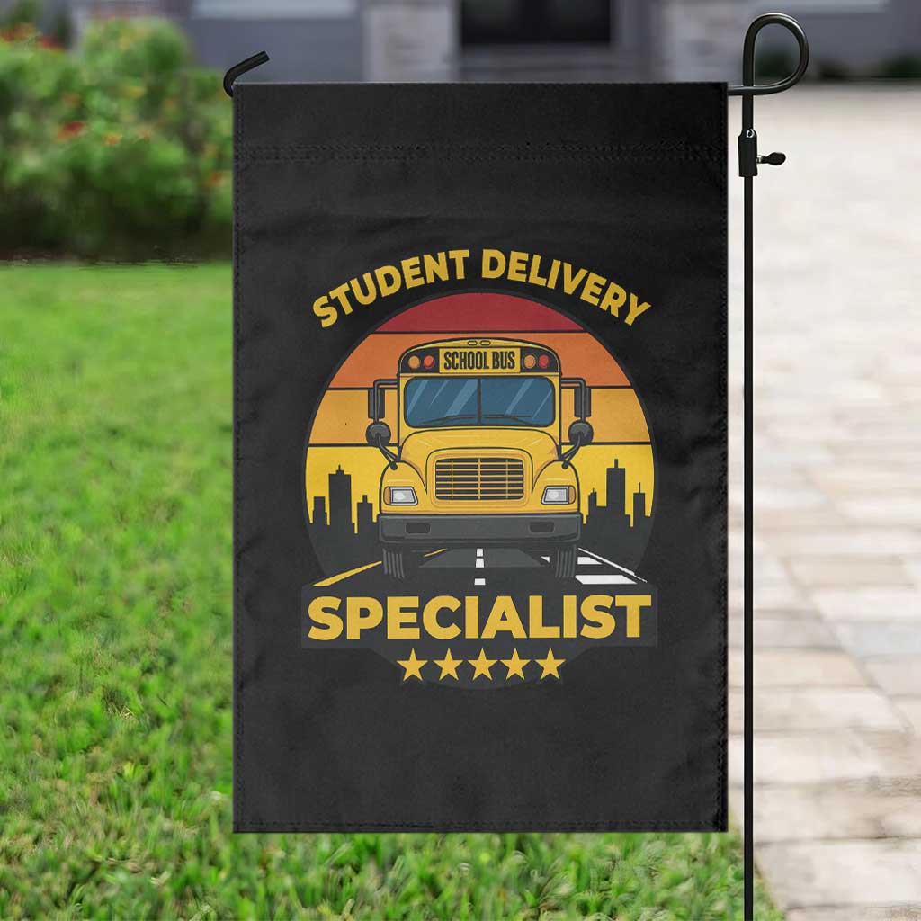 School Bus Driver Garden Flag Student Delivery Specialist - Wonder Print Shop