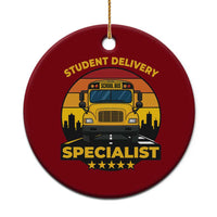 School Bus Driver Ceramic Ornament Student Delivery Specialist - Wonder Print Shop