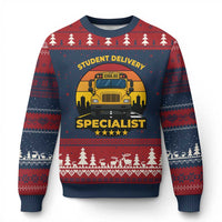 School Bus Driver Ugly Christmas Sweater Student Delivery Specialist - Wonder Print Shop
