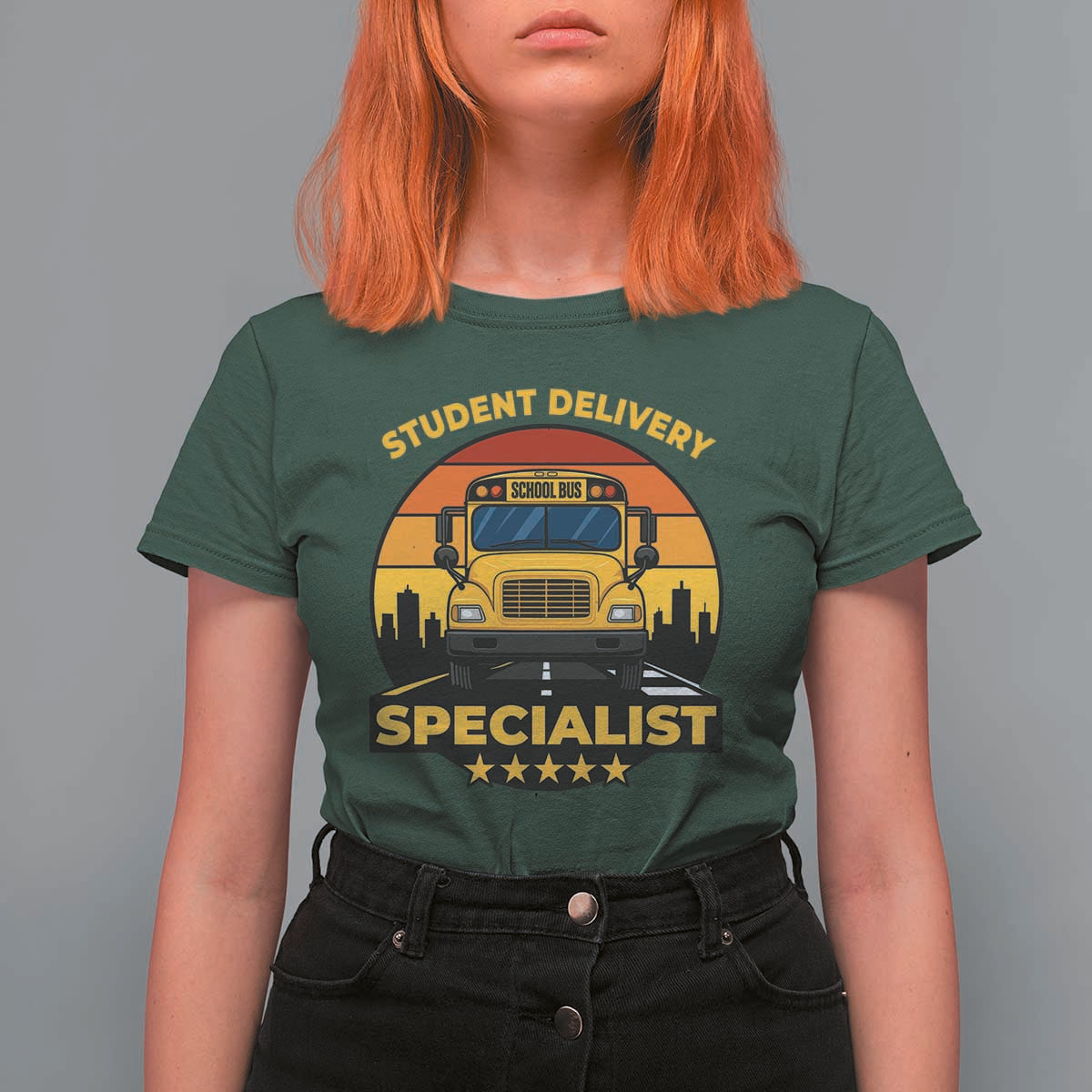 School Bus Driver T Shirt For Women Student Delivery Specialist - Wonder Print Shop