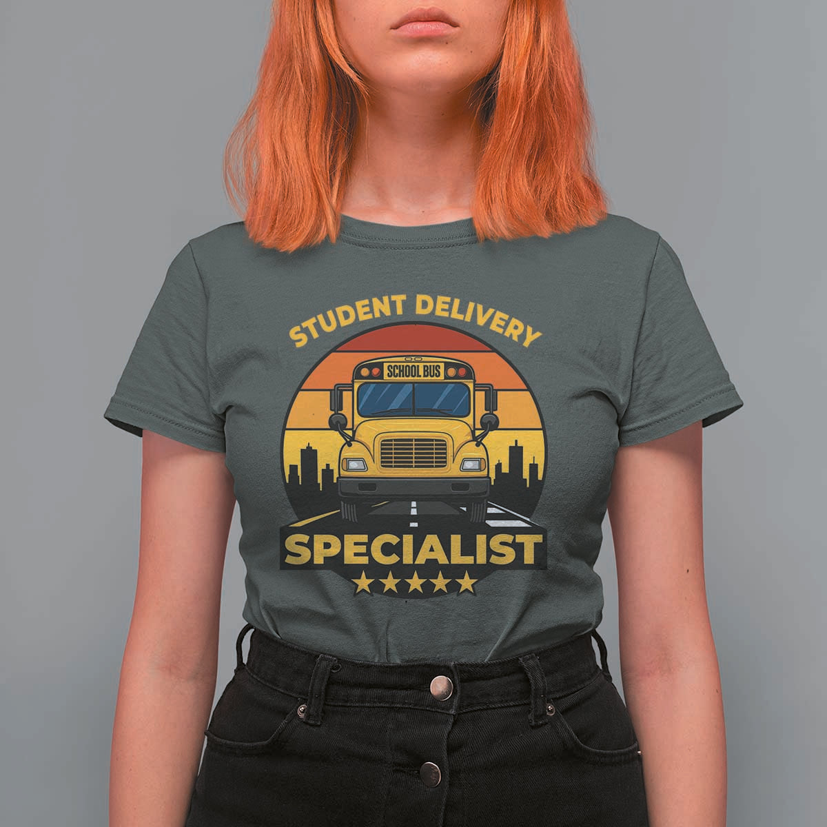 School Bus Driver T Shirt For Women Student Delivery Specialist - Wonder Print Shop