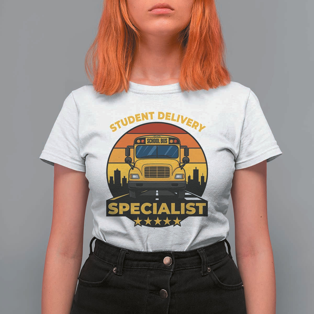 School Bus Driver T Shirt For Women Student Delivery Specialist - Wonder Print Shop