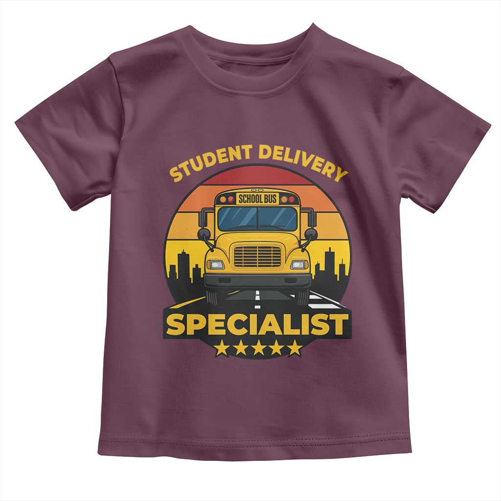 School Bus Driver Toddler T Shirt Student Delivery Specialist - Wonder Print Shop