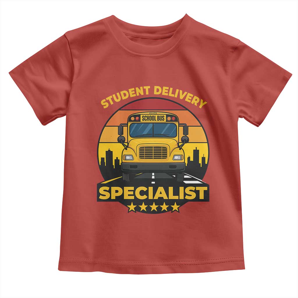 School Bus Driver Toddler T Shirt Student Delivery Specialist - Wonder Print Shop