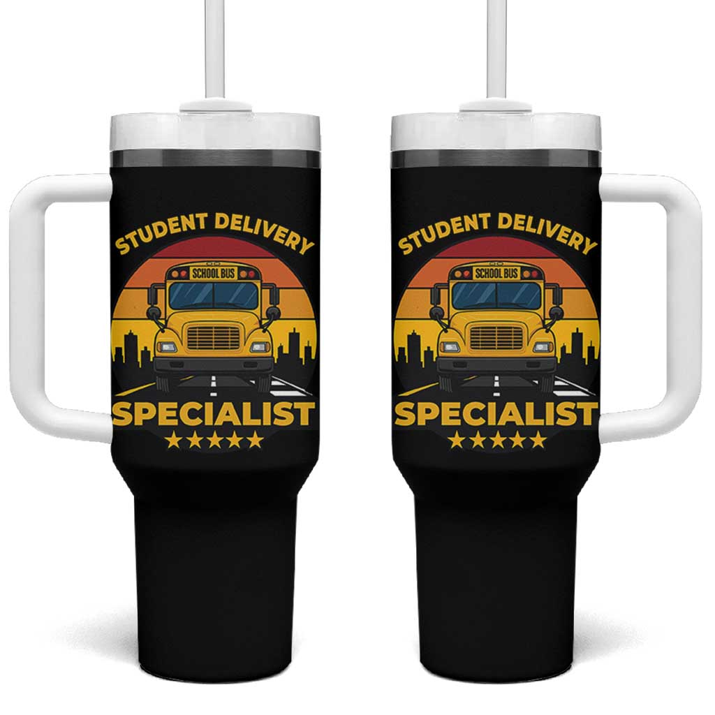 School Bus Driver Tumbler With Handle Student Delivery Specialist - Wonder Print Shop