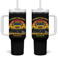 School Bus Driver Tumbler With Handle Student Delivery Specialist - Wonder Print Shop