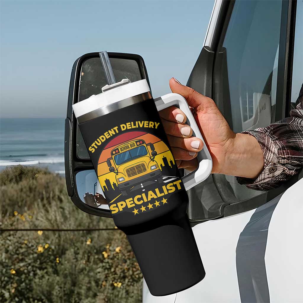School Bus Driver Tumbler With Handle Student Delivery Specialist - Wonder Print Shop