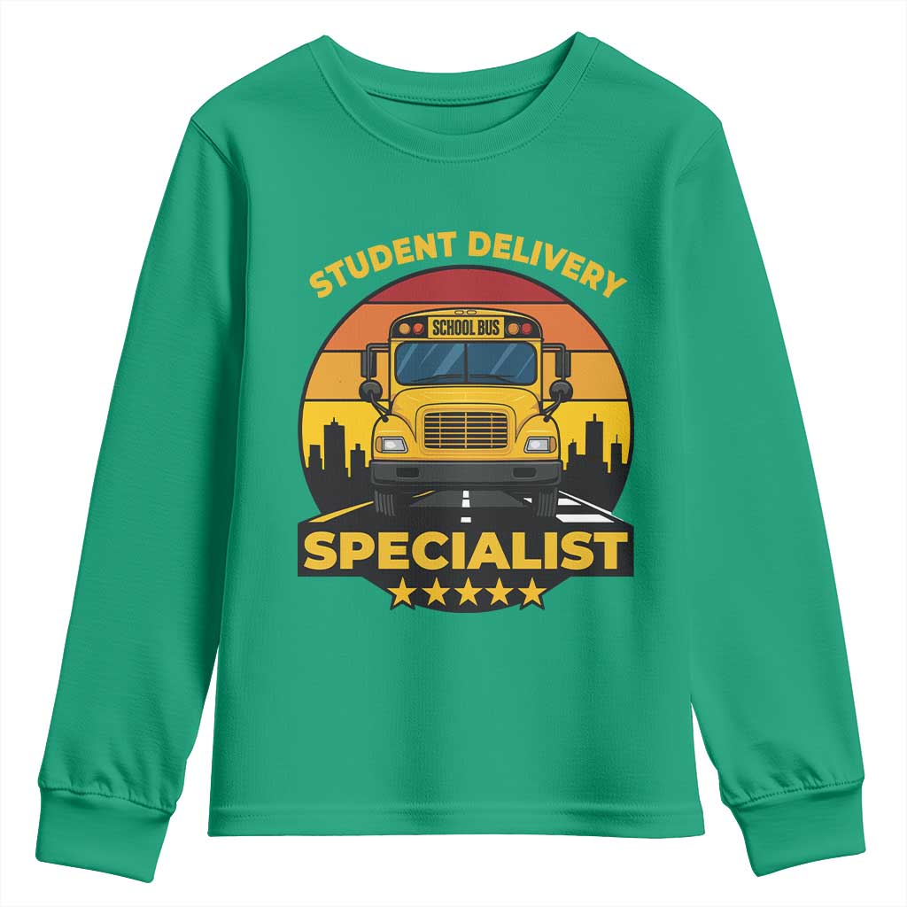 School Bus Driver Youth Sweatshirt Student Delivery Specialist - Wonder Print Shop