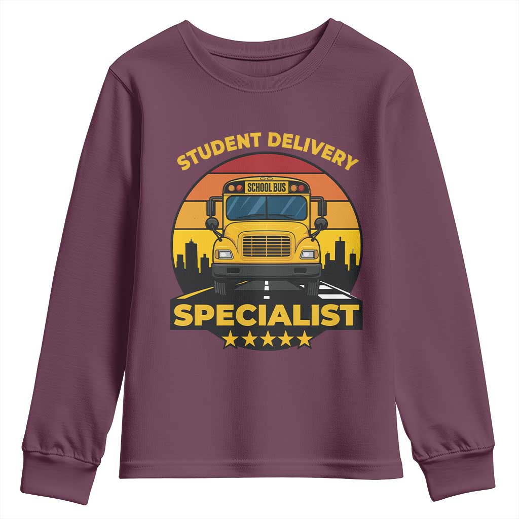 School Bus Driver Youth Sweatshirt Student Delivery Specialist - Wonder Print Shop