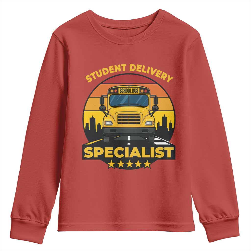 School Bus Driver Youth Sweatshirt Student Delivery Specialist - Wonder Print Shop