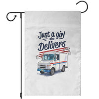 Funny Postal Worker Garden Flag Just A Girl Who Delivers - Wonder Print Shop
