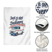 Funny Postal Worker Garden Flag Just A Girl Who Delivers - Wonder Print Shop