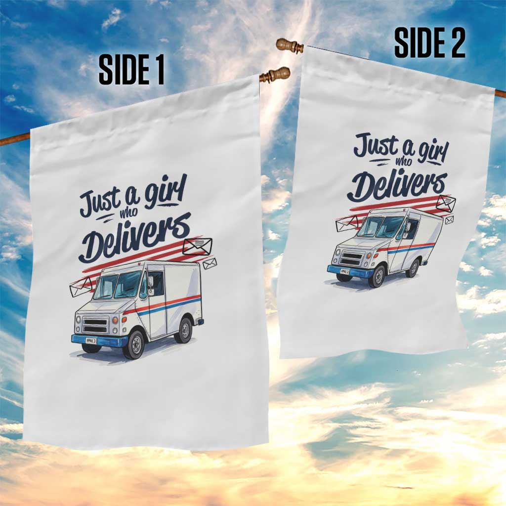Funny Postal Worker Garden Flag Just A Girl Who Delivers - Wonder Print Shop