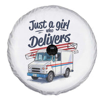 Funny Postal Worker Spare Tire Cover Just A Girl Who Delivers - Wonder Print Shop