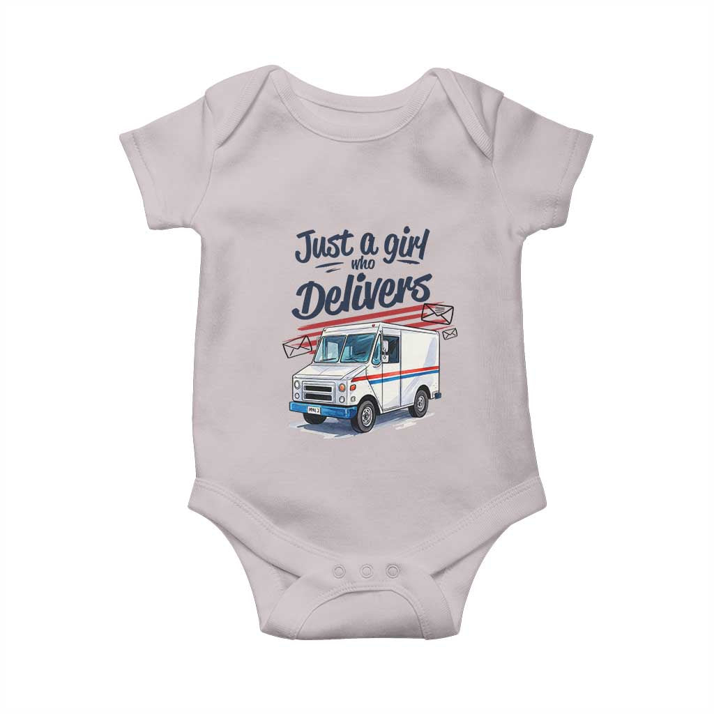 Funny Postal Worker Baby Onesie Just A Girl Who Delivers - Wonder Print Shop