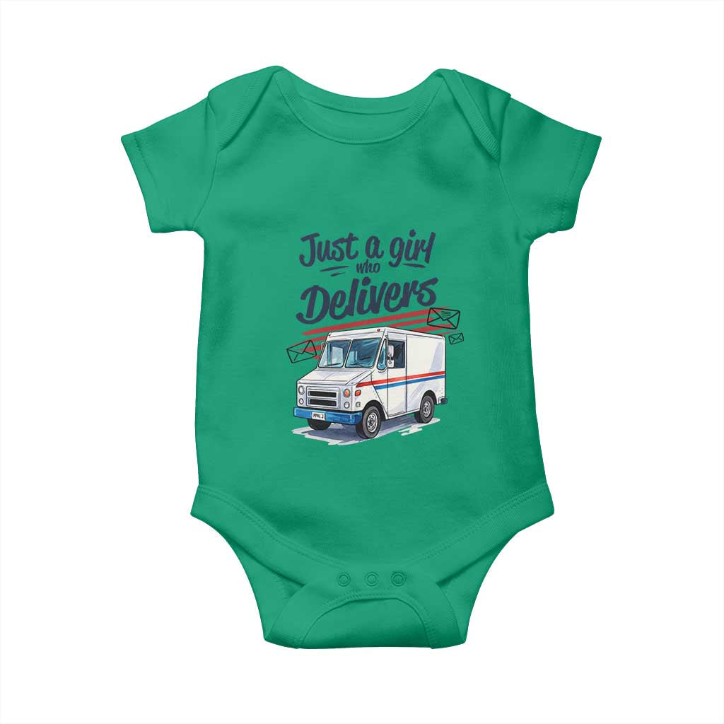Funny Postal Worker Baby Onesie Just A Girl Who Delivers - Wonder Print Shop