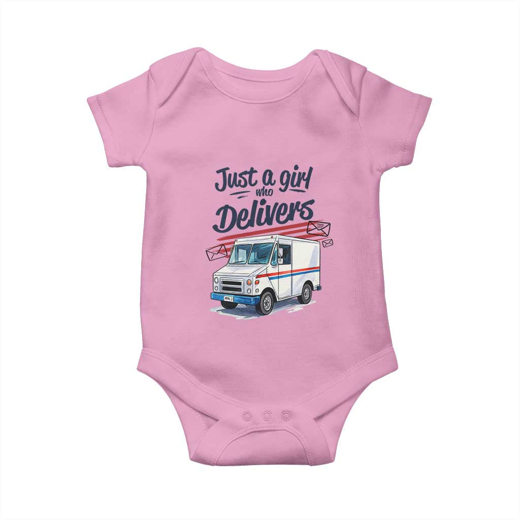 Funny Postal Worker Baby Onesie Just A Girl Who Delivers - Wonder Print Shop