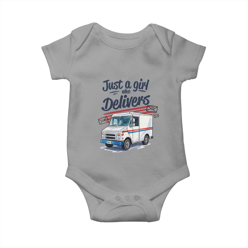 Funny Postal Worker Baby Onesie Just A Girl Who Delivers - Wonder Print Shop