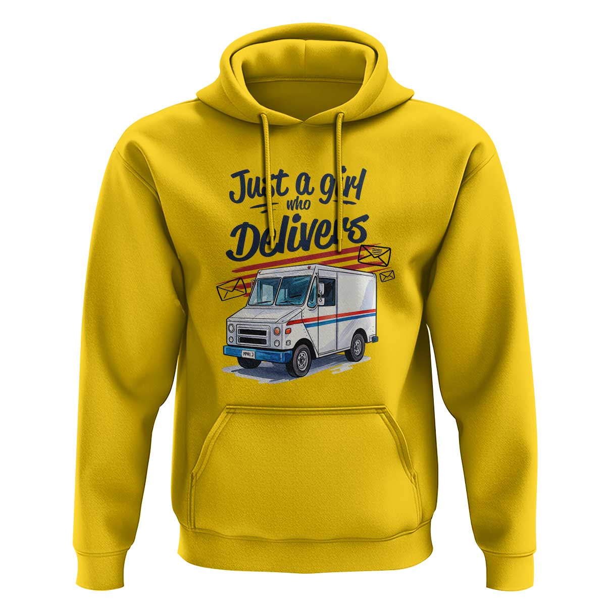 Funny Postal Worker Hoodie Just A Girl Who Delivers - Wonder Print Shop