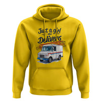 Funny Postal Worker Hoodie Just A Girl Who Delivers - Wonder Print Shop
