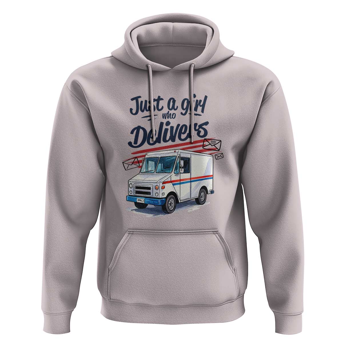 Funny Postal Worker Hoodie Just A Girl Who Delivers - Wonder Print Shop