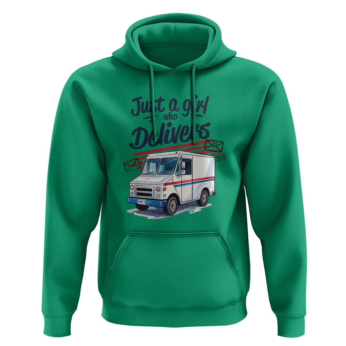 Funny Postal Worker Hoodie Just A Girl Who Delivers - Wonder Print Shop